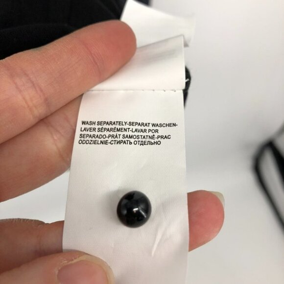 YEST Netherlands NWT crochet black blue peacock high neck fitted midi dress 8 - Picture 13 of 16